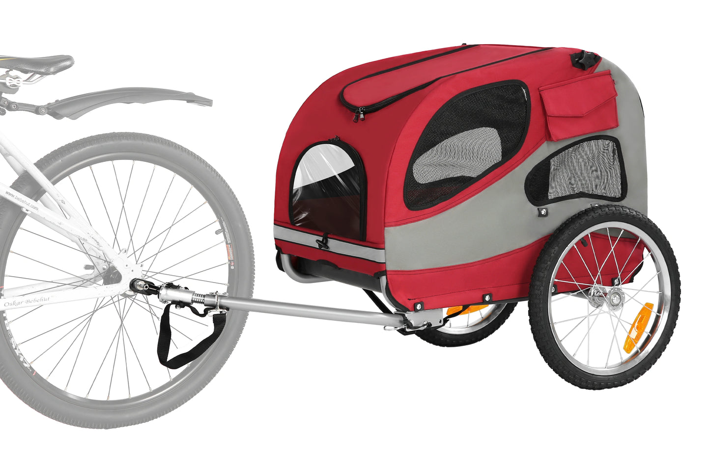 Bike Trailers 10801 Lightweight Dog Bike Trailer with Three-Pocket Design & Comfortable Cushion