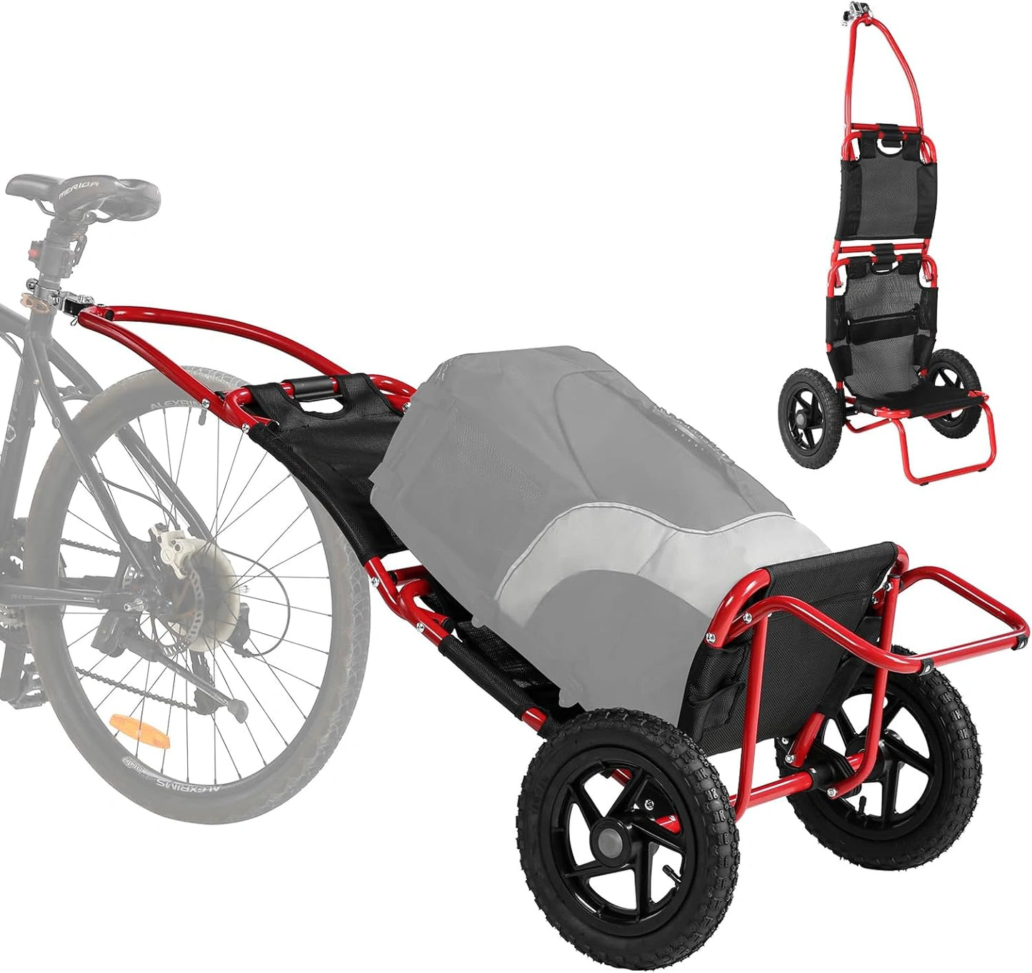 Bike Trailers 8009T | Bicycle Cargo Trailer with 20kg Capacity - Foldable & Portable Storage Cart for E-bikes