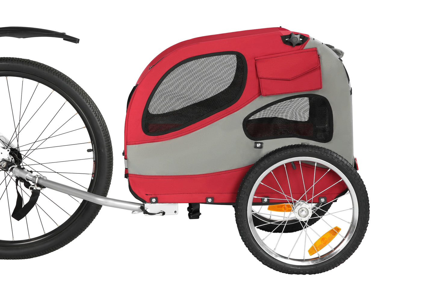 Bike Trailers 10801 Lightweight Dog Bike Trailer with Three-Pocket Design & Comfortable Cushion