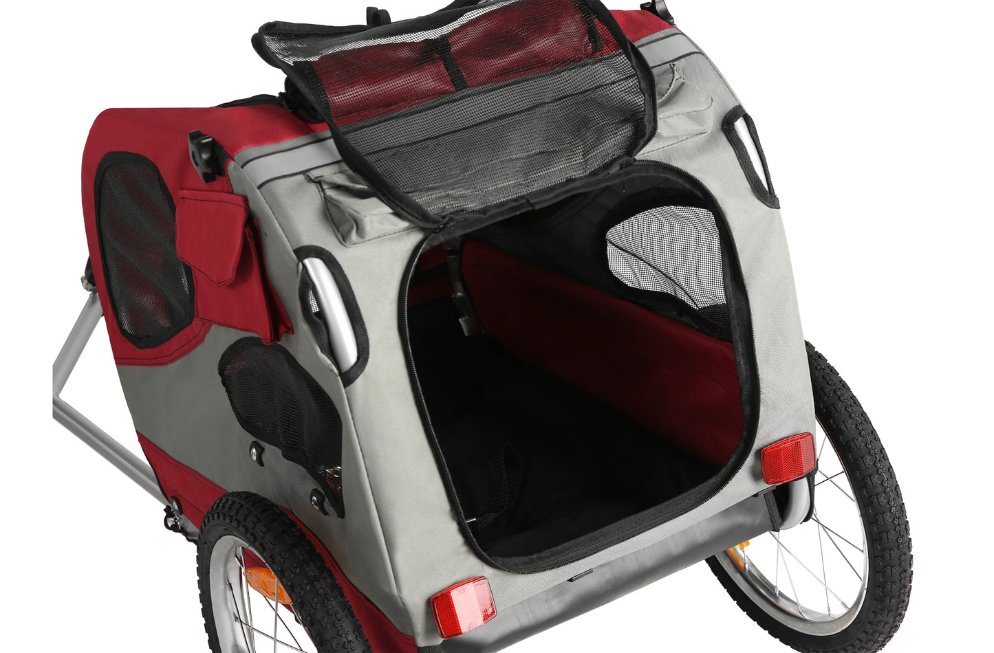 Bike Trailers 10801 Lightweight Dog Bike Trailer with Three-Pocket Design & Comfortable Cushion