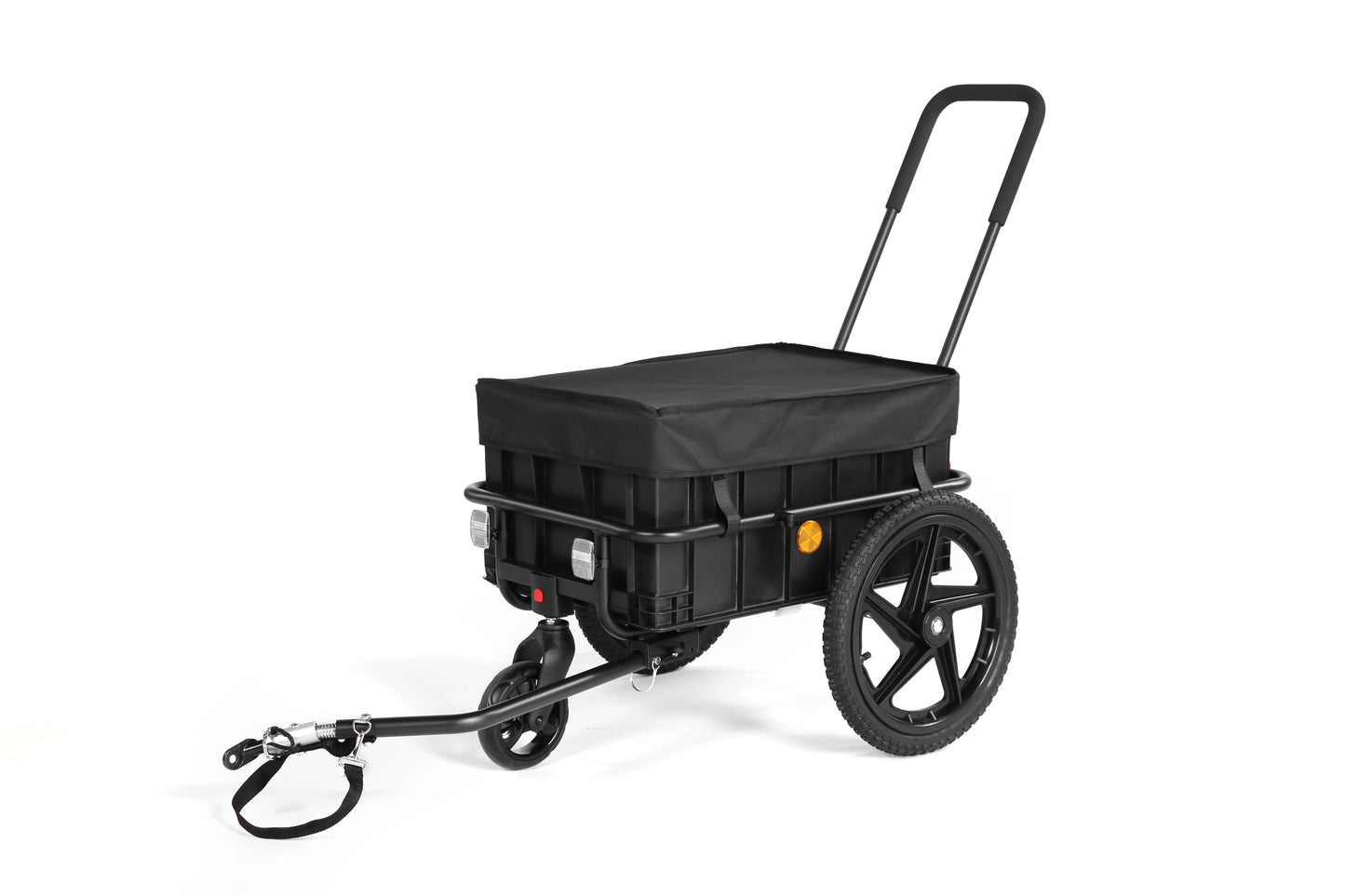 Bike Trailers 20316N 2-in-1 Bicycle Cargo Trailer & Hand Cart - Removable Heavy-Duty Box with Rain Cover