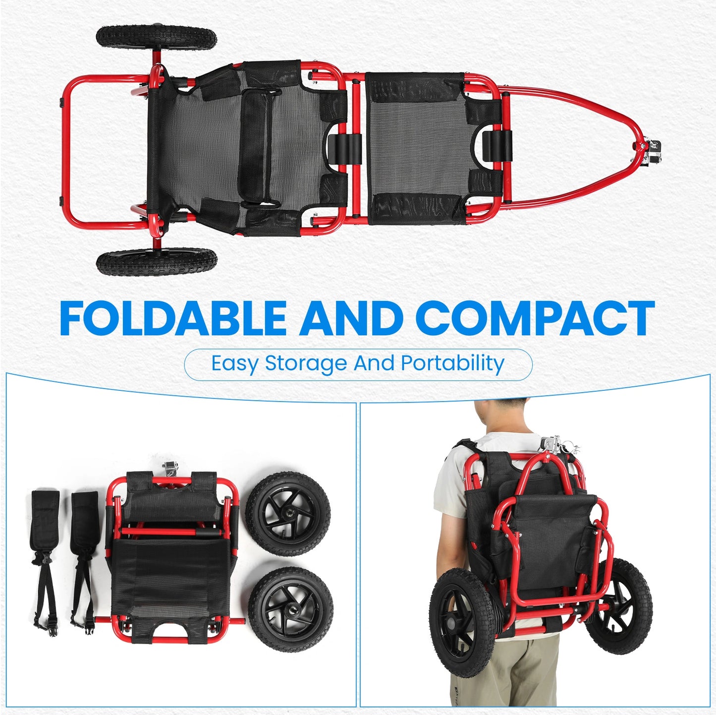 Bike Trailers 8009T | Bicycle Cargo Trailer with 20kg Capacity - Foldable & Portable Storage Cart for E-bikes
