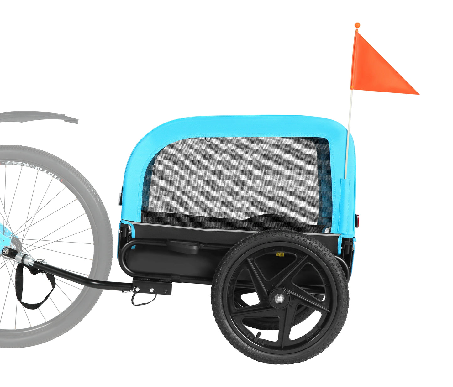 Bike Trailers 20303N | Pet Bike Trailer with Suspension & 23kg Capacity - Foldable Blue Dog Carrier for E-bikes