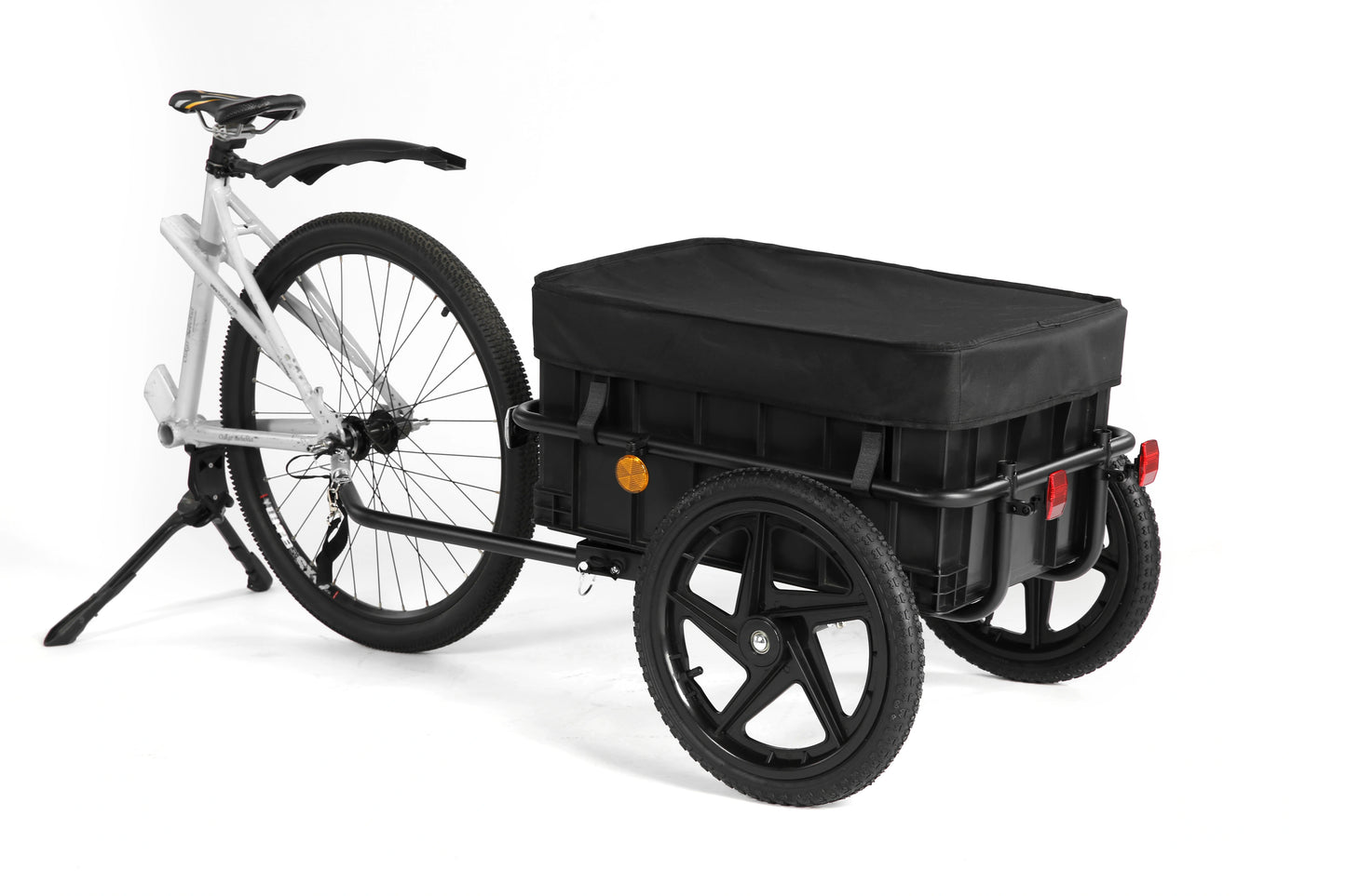 Bike Trailers 20316N 2-in-1 Bicycle Cargo Trailer & Hand Cart - Removable Heavy-Duty Box with Rain Cover