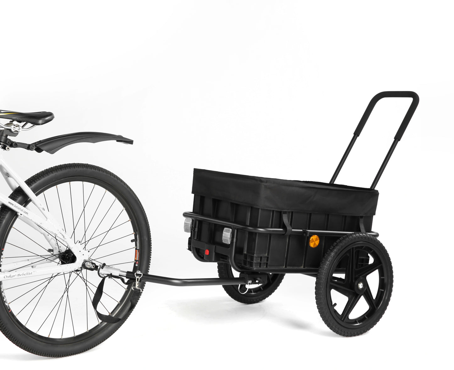 Bike Trailers 20316N 2-in-1 Bicycle Cargo Trailer & Hand Cart - Removable Heavy-Duty Box with Rain Cover