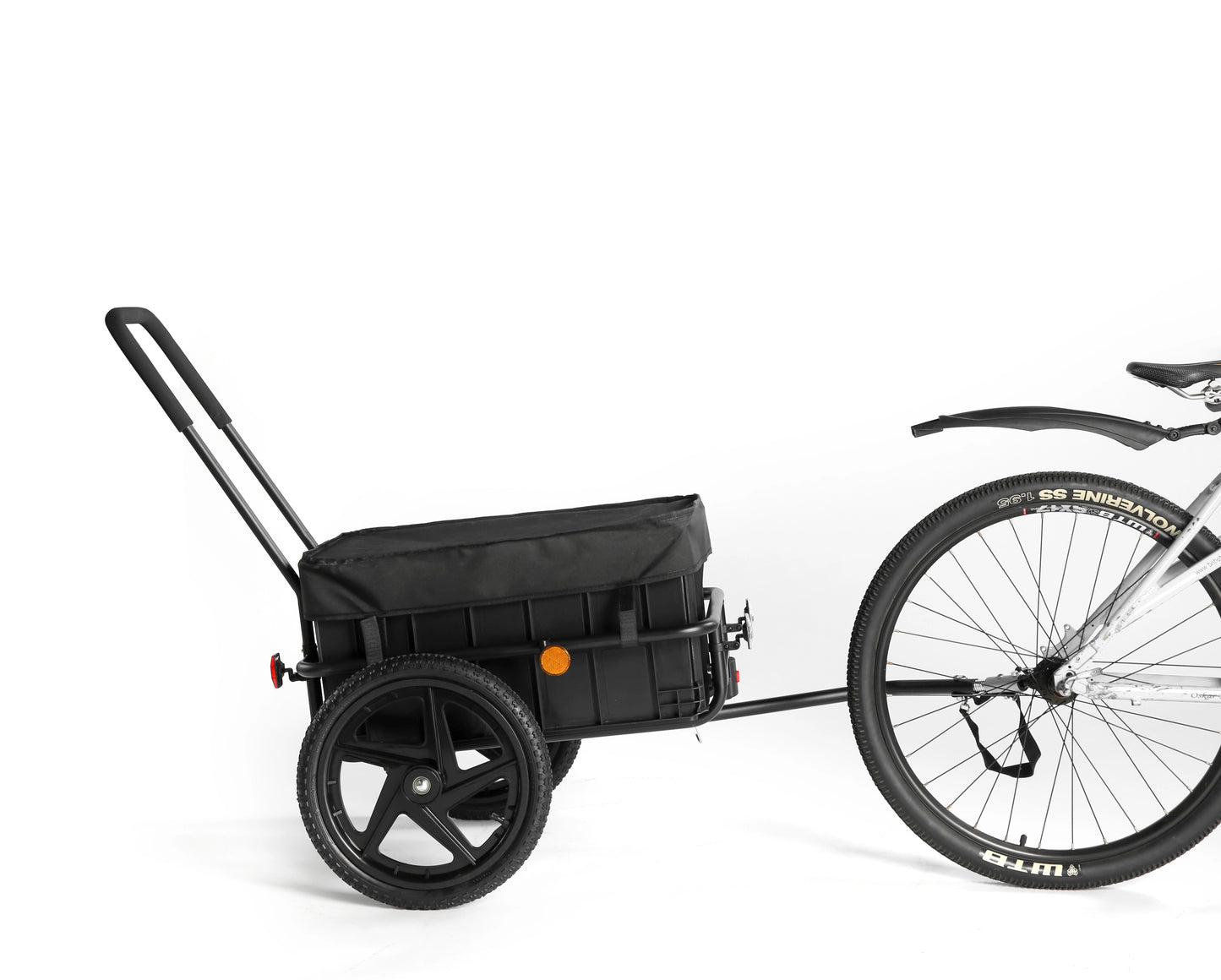 Bike Trailers 20316N 2-in-1 Bicycle Cargo Trailer & Hand Cart - Removable Heavy-Duty Box with Rain Cover