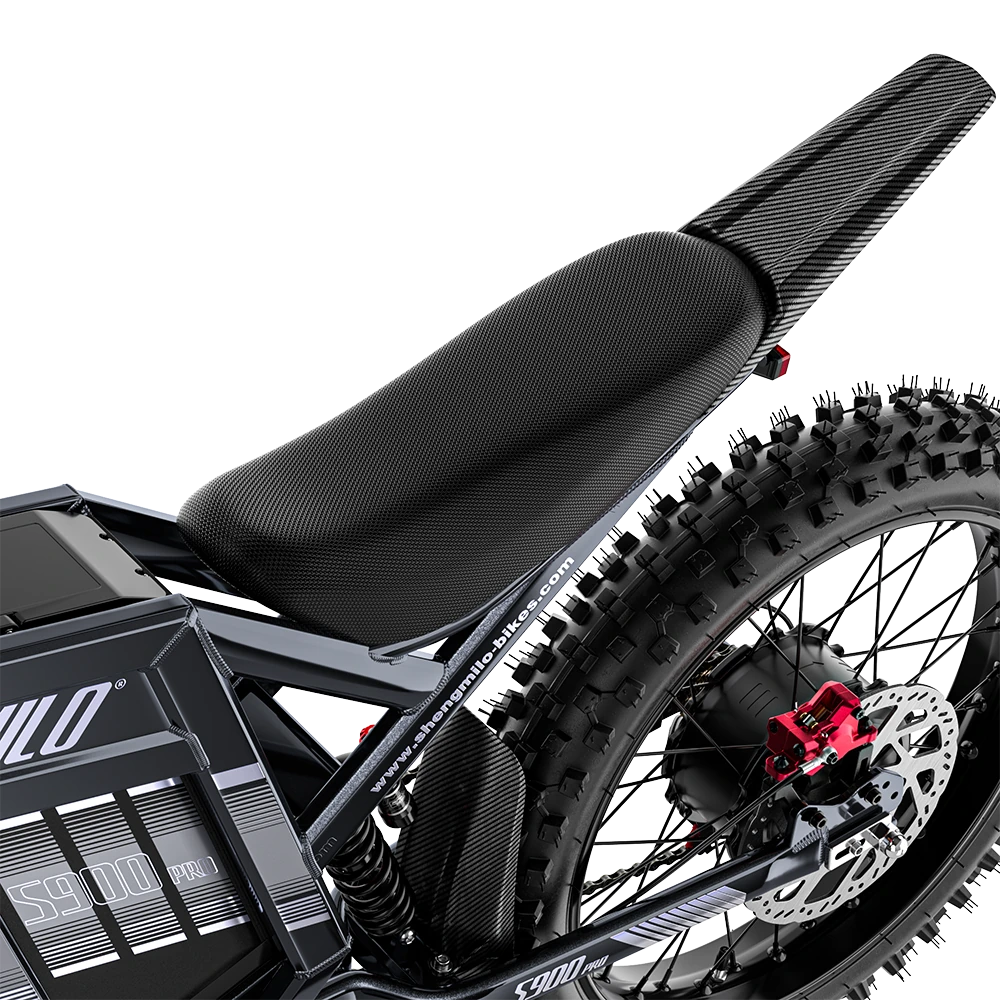 Seat detail on Shengmilo S900 Pro electric bike