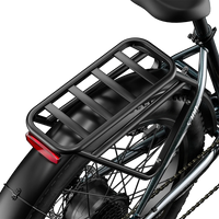 Close-up of the Shengmilo S700 PRO rear cargo rack and integrated rear light.