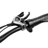 Close-up of the Shengmilo S700 PRO throttle, handlebar grip and brake lever.