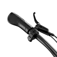 Close-up of the left handlebar grip and brake lever on the Shengmilo S700 PRO.