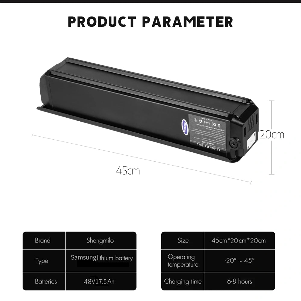 Shengmilo S600 48V 17.5AH battery