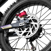 Rear disc brake and red caliper on Shengmilo S900 Pro electric bike