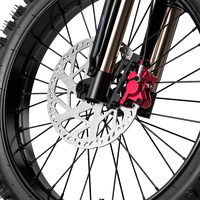 Front disc brake and red caliper on Shengmilo S900 Pro electric bike