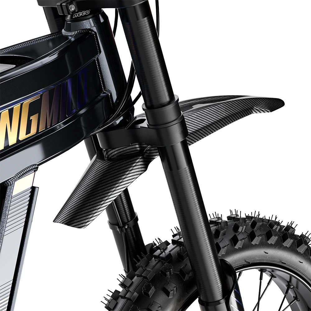 Front fork and fender detail on Shengmilo S900 Pro electric bike