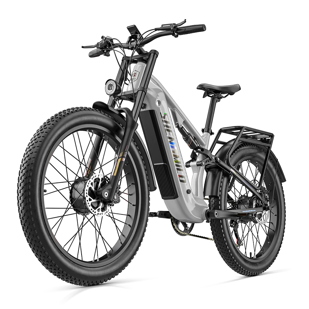 Shengmilo S600 PRO electric bike in a front three-quarter view with fat tires and rear cargo rack