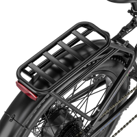 Close-up of the Shengmilo S600 PRO aluminum rear cargo rack and rear fender