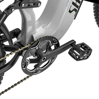Close-up of the Shengmilo S600 PRO crankset, chain and pedal