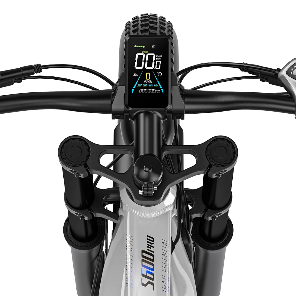Shengmilo S600 PRO handlebar with color display and front suspension fork