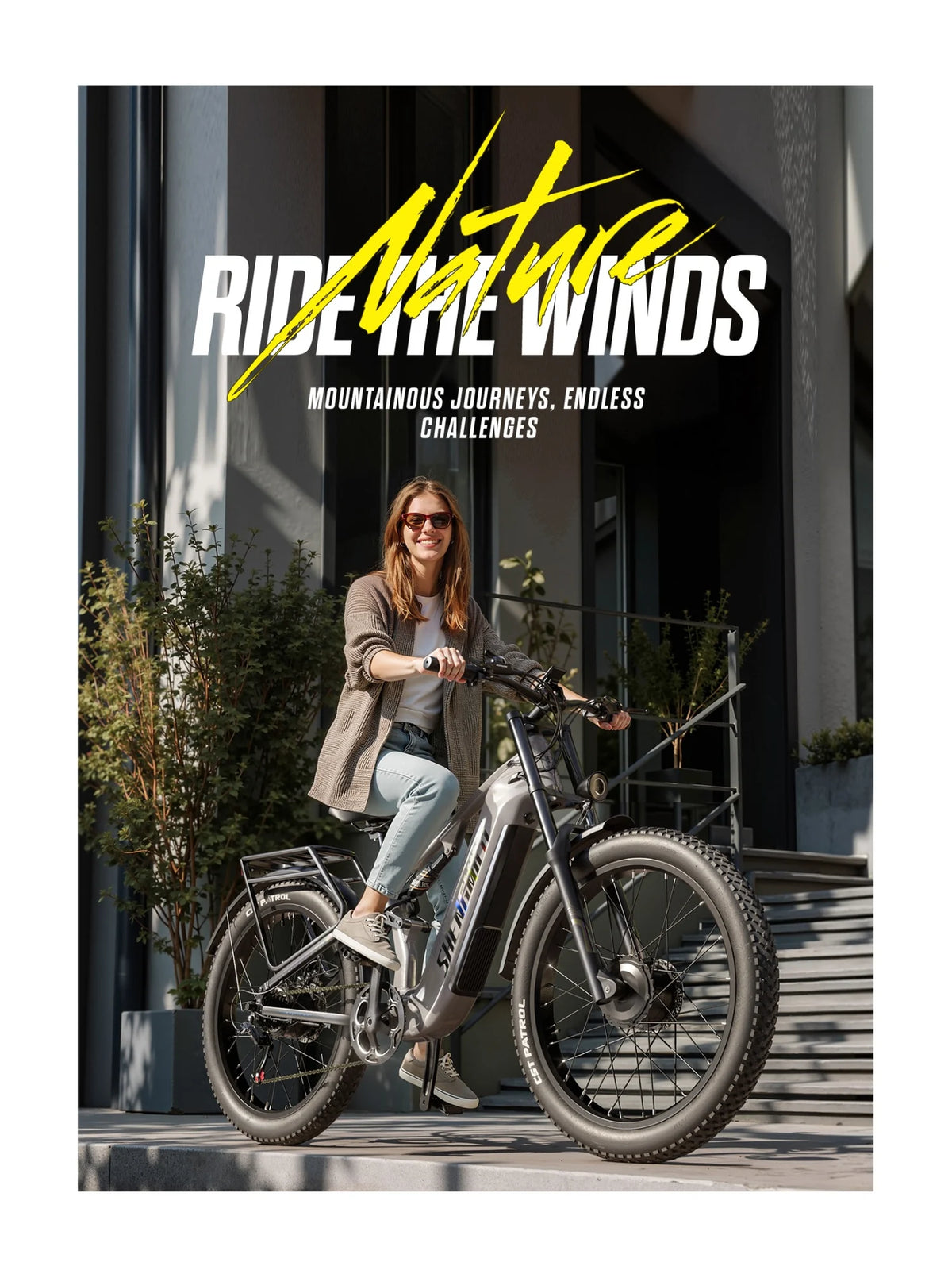 Rider enjoying a Shengmilo S600 PRO electric bike on an urban outdoor ride.